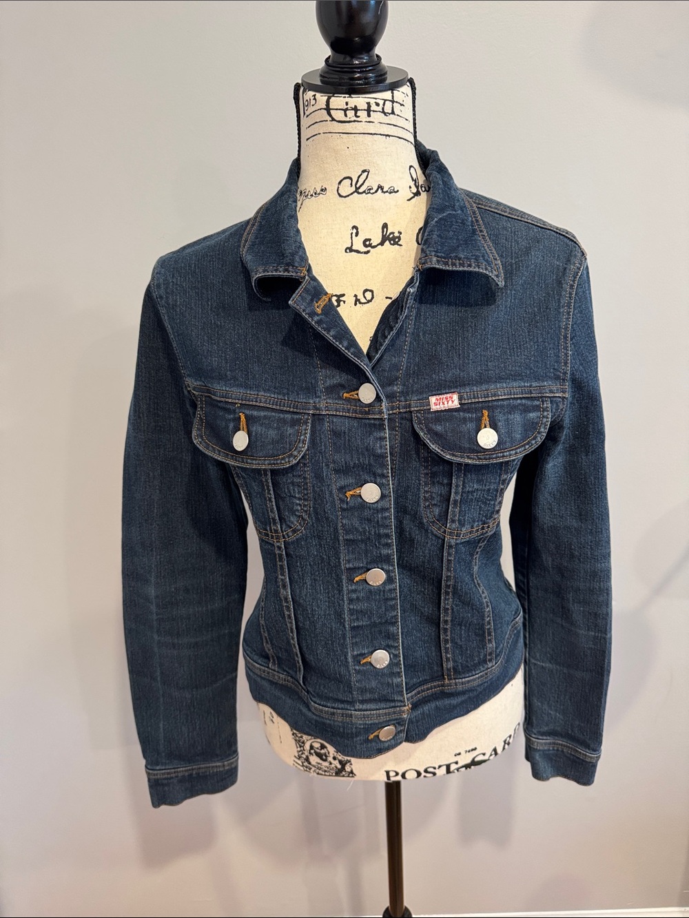 Miss Sixty Italy Vintage Y2K cotton dark wash denim jacket - Size Medium